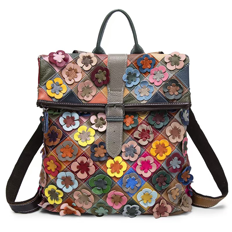 Fashion Backpack Women - Damski plecak vintage ze skóry naturalnej,