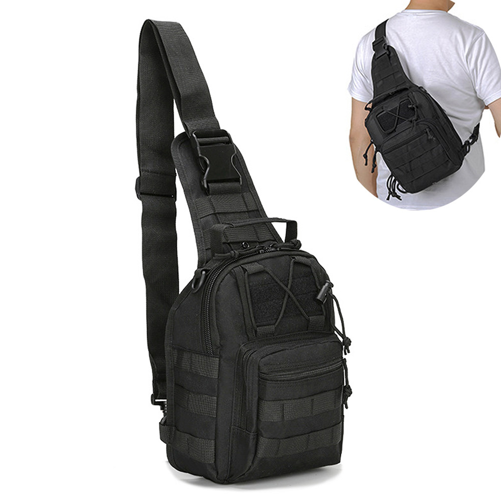 Rucksack Military Style - Męska torba crossbody na ramię, plecak