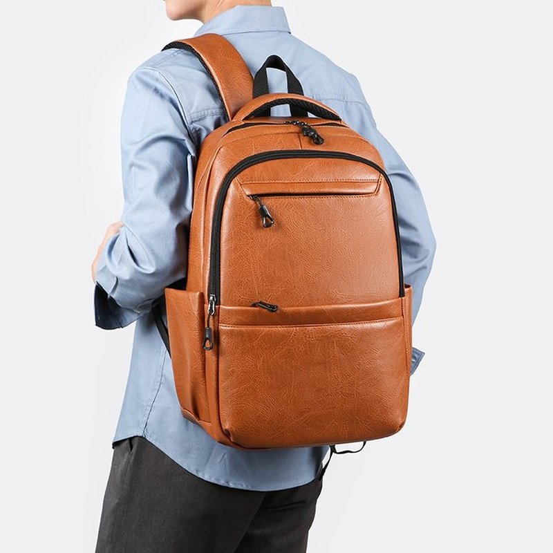 Laptop Backpack 15.6 - Wysokiej jakości skórzany plecak biznesowy –