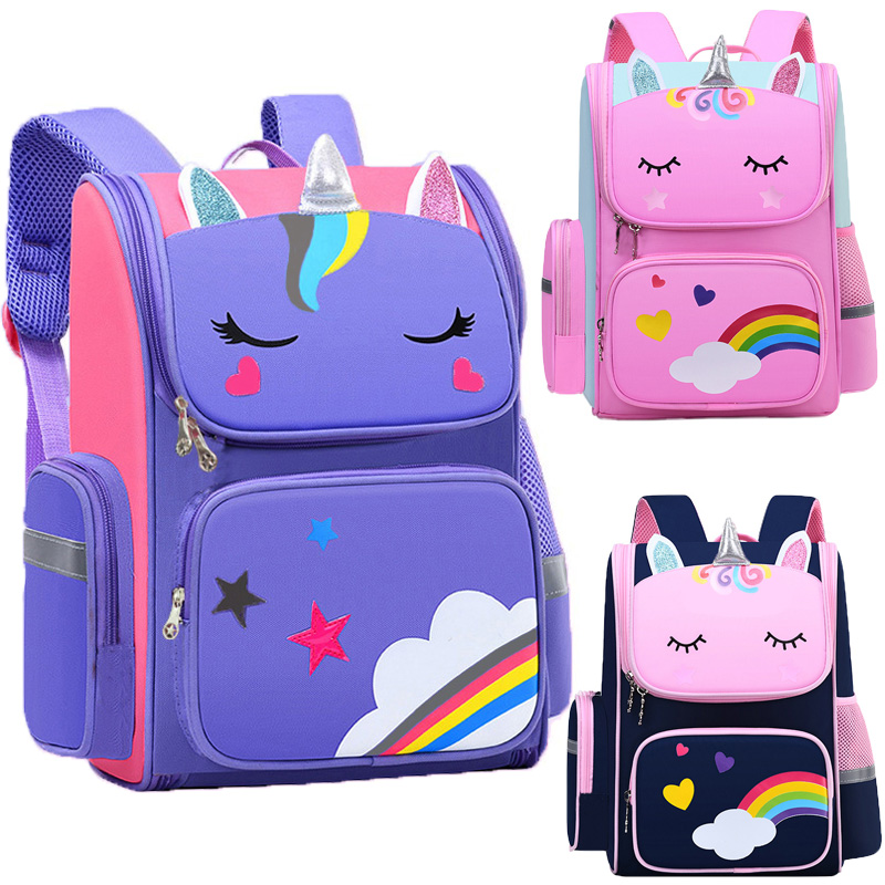School Backpack Teen - Plecak dziecięcy dla dziewczynki Jednorożec Torba