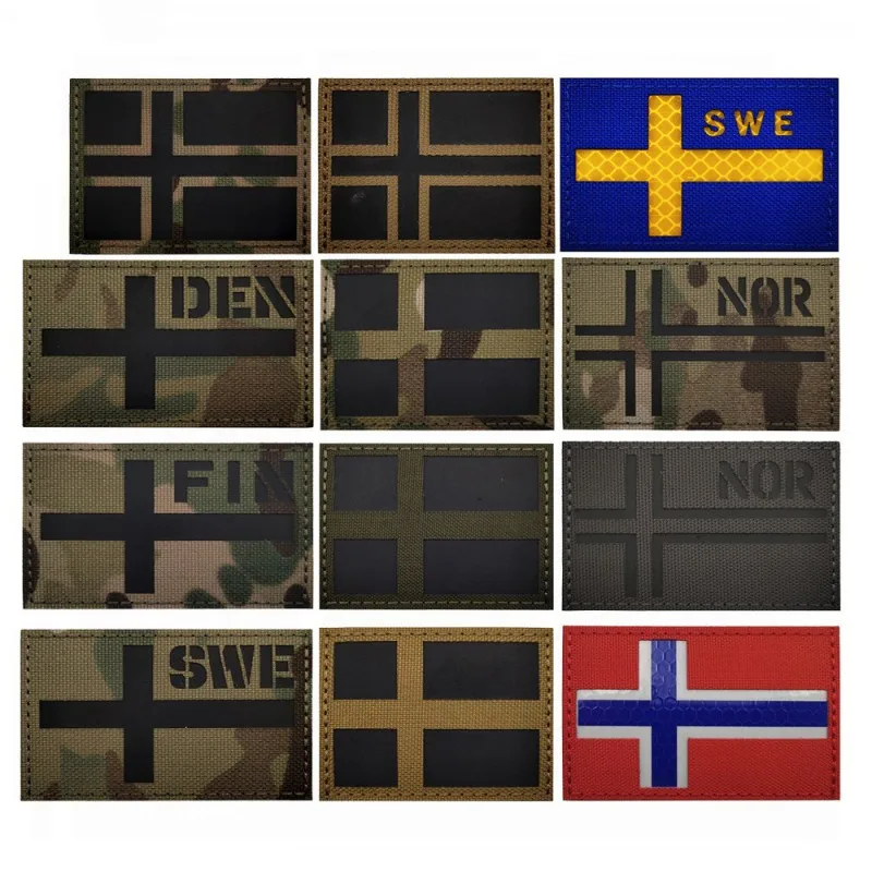 Rucksack Military Style - Naszywki taktyczne flaga norwegia szwedzka Finland