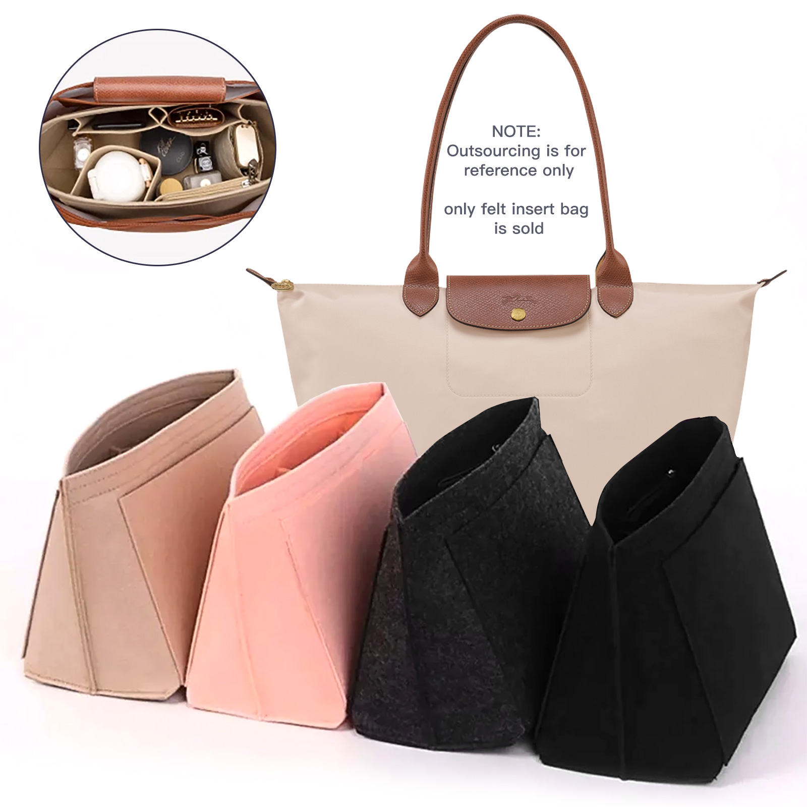 Backpack Insert Organizer - Wkładka z filcu do torebki, organizer