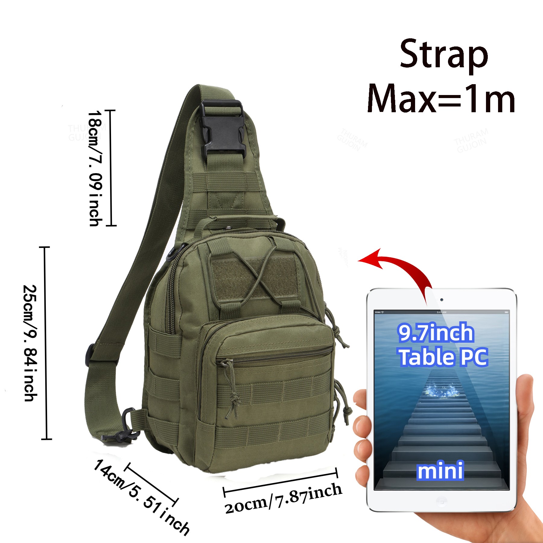 THURAM Outdoor Tactical Bag Ba – Canvas Backpack Casual recenzja i cena