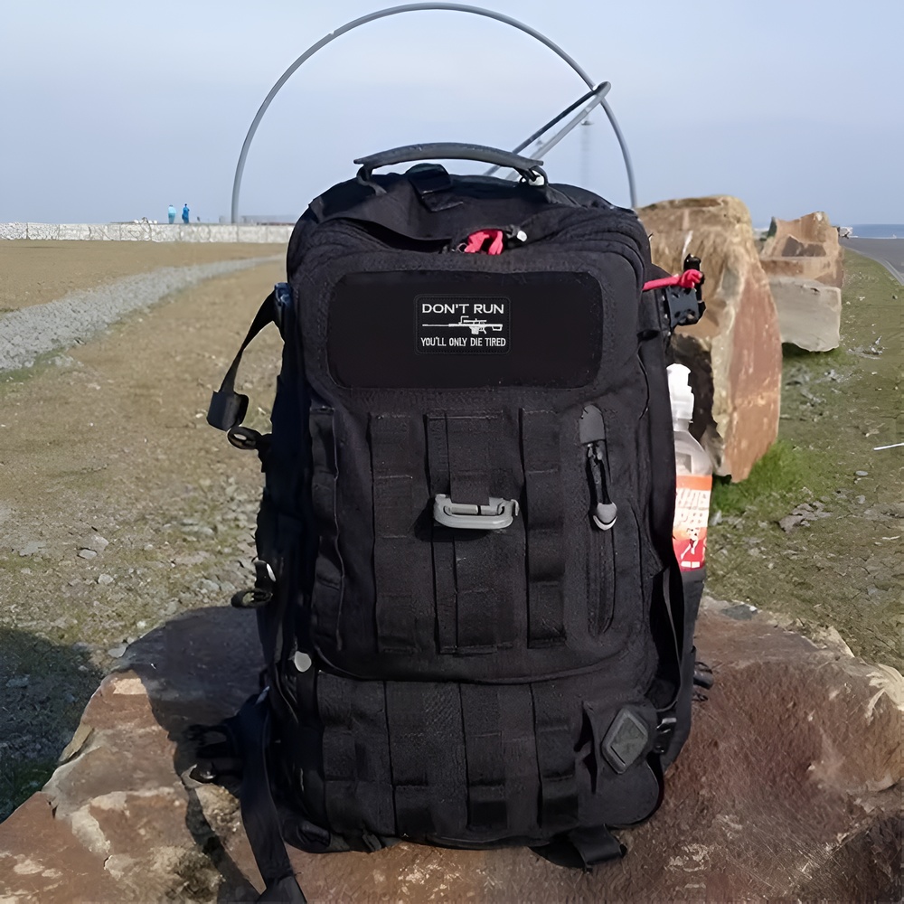 DON'T RUN Fun Meme Tactical Mo – Rucksack Military Style recenzja i cena
