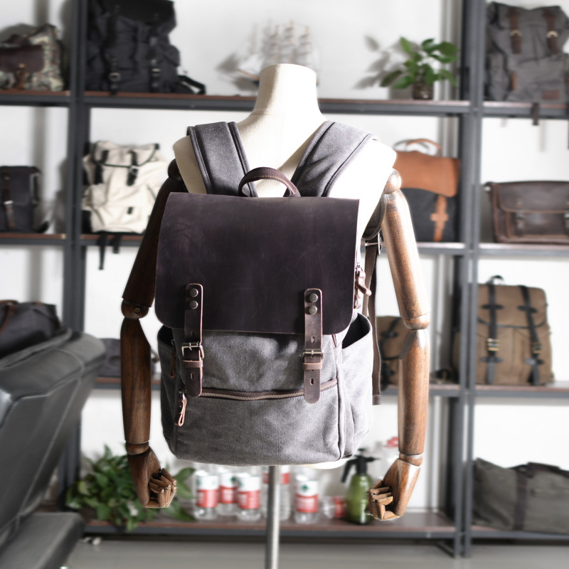 Retro męski plecak, torba na r – Canvas Backpack Casual recenzja i cena
