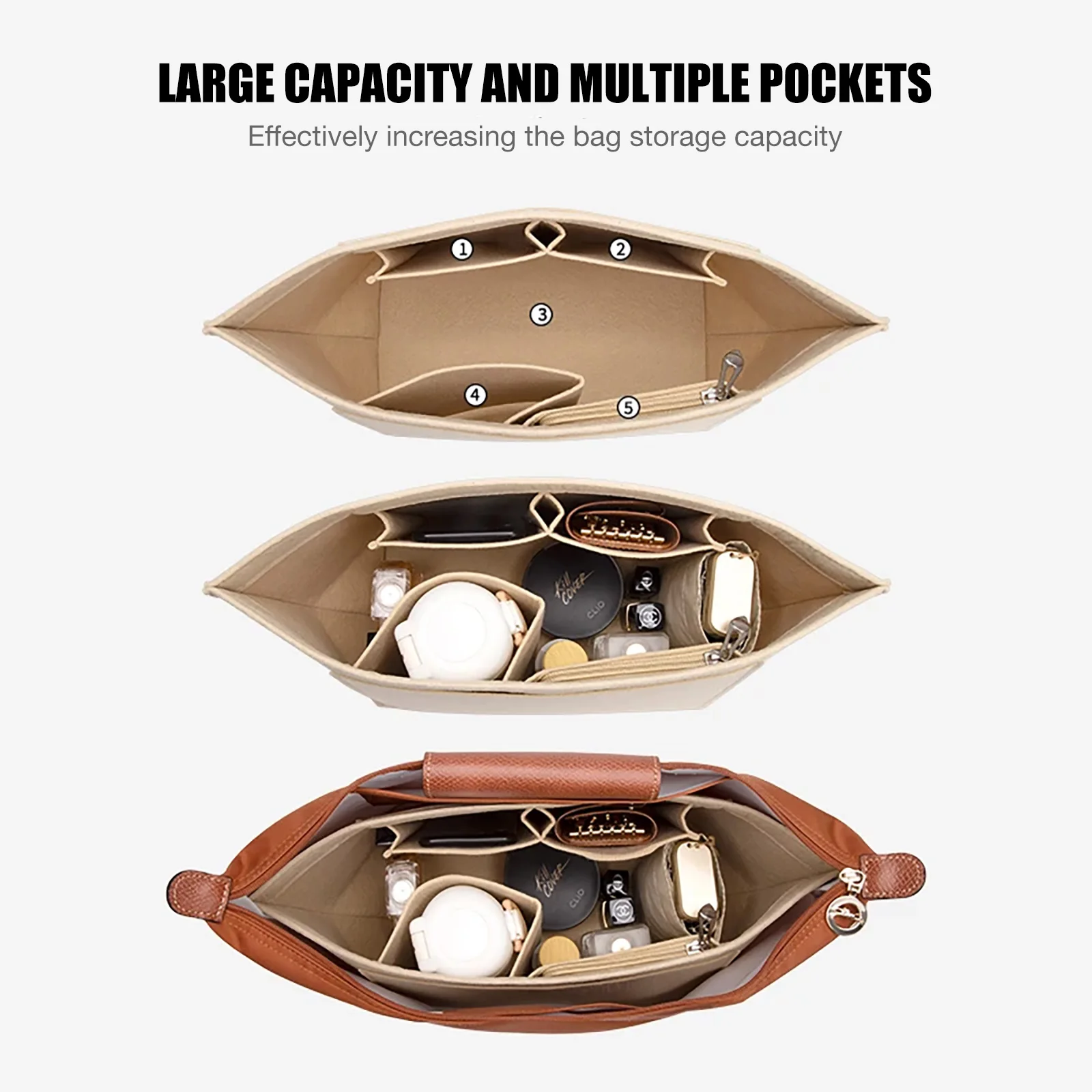Wkładka z filcu do torebki, or – Backpack Insert Organizer recenzja i cena
